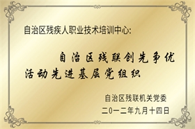 標(biāo)題：自治區(qū)殘聯(lián)創(chuàng)先爭優(yōu)活動先進(jìn)基層黨組織
瀏覽次數(shù)：52068
發(fā)布時間：2012-07-01